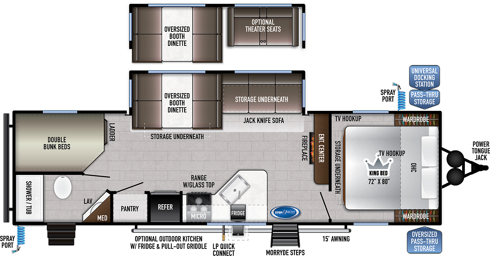 2022 EAST TO WEST RV DELLA TERRA 271BH, , floor-plans-day image number 0